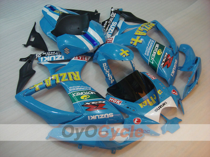 Injection Fairing kit for 06-07 GSX R750 - Blue, Black - Rizla+ #OYO87901368