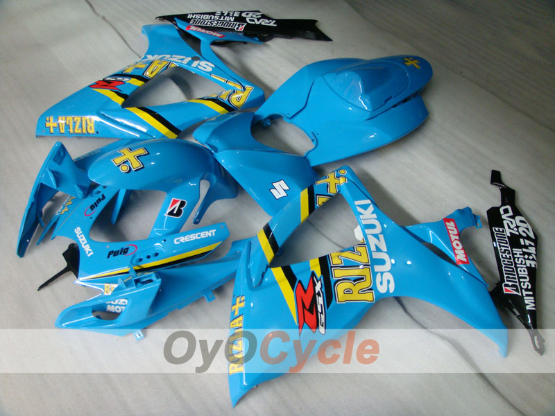 Injection Fairing kit for 06-07 GSX R750 - Blue, Black - Rizla+ #OYO87901370