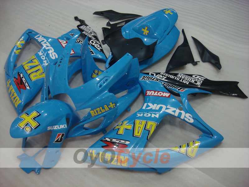 Injection Fairing kit for 06-07 GSX R750 - Blue, Black - Rizla+ #OYO87901372