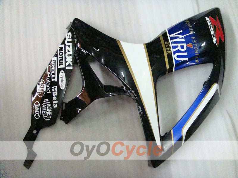 Injection Fairing kit for 06-07 GSX R600 - White, Black - MOTUL, VIRU #OYO87901605