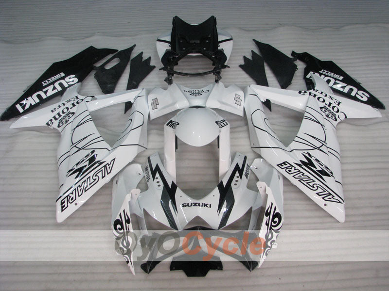 Injection Fairing kit for 08-10 GSX R750 - White, Black - Corona #OYO87901385 Secondary image