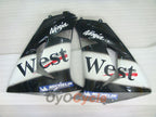 Injection Fairing kit for 06-07 NINJA ZX-10R - White, Black - West #OYO87901631