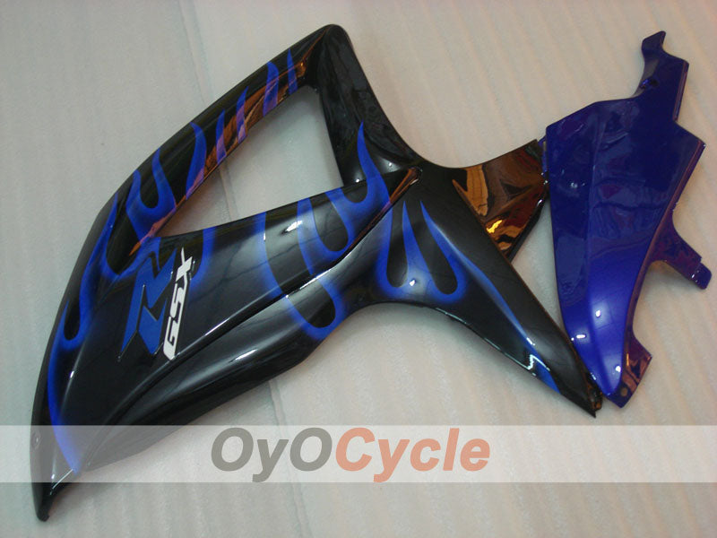 Injection Fairing kit for 08-10 GSX R600 - Blue, Black - Flame #OYO87901632