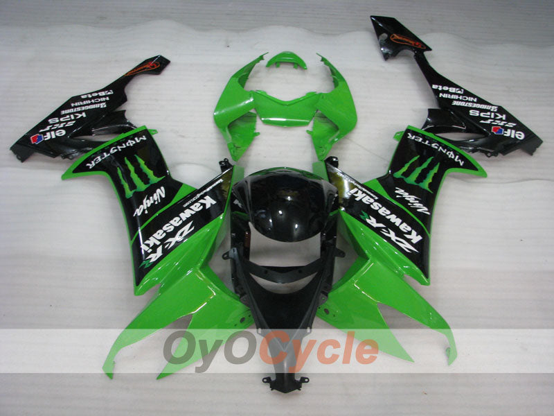 Injection Fairing kit for 08-10 NINJA ZX-10R - Green, Black - Monster #OYO87901654 Secondary image