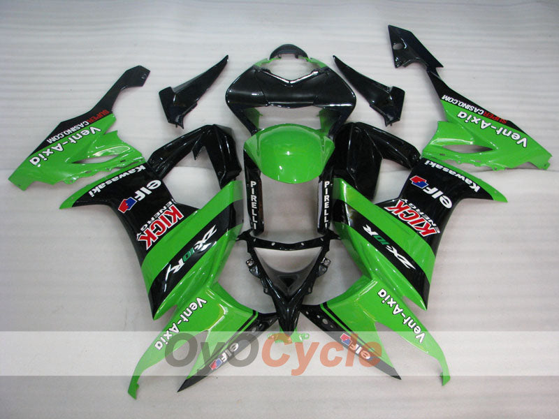 Injection Fairing kit for 08-10 NINJA ZX-10R - Green, Black - PIRELLI #OYO87901663 Secondary image