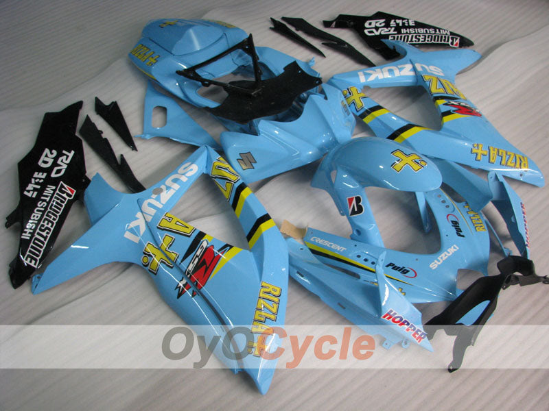 Injection Fairing kit for 08-10 GSX R600 - Blue, Black - Rizla+ #OYO87901674