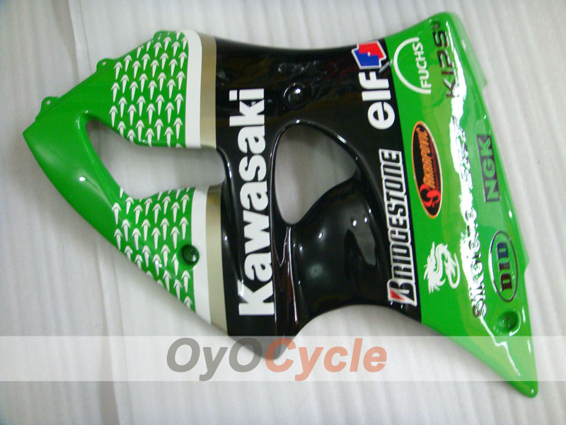 Injection Fairing kit for 00-02 NINJA ZX-6R - Green, Black - Factory Style #OYO87901695