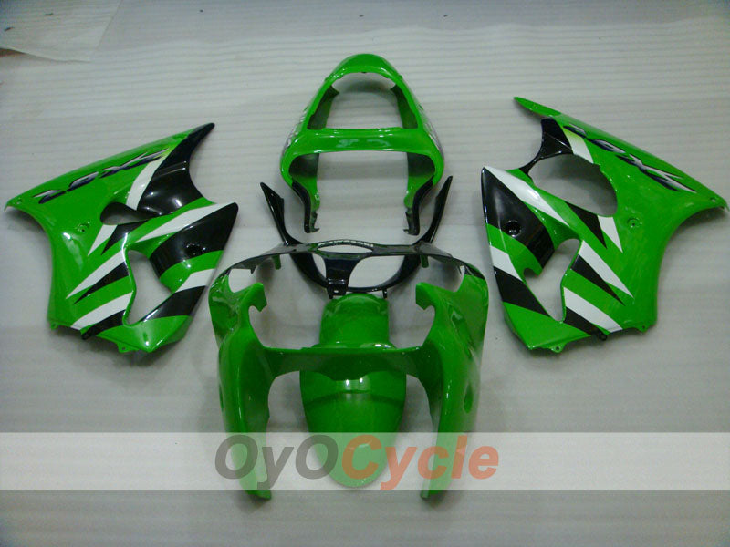 Injection Fairing kit for 00-02 NINJA ZX-6R - Green, Black - Factory Style #OYO87901696