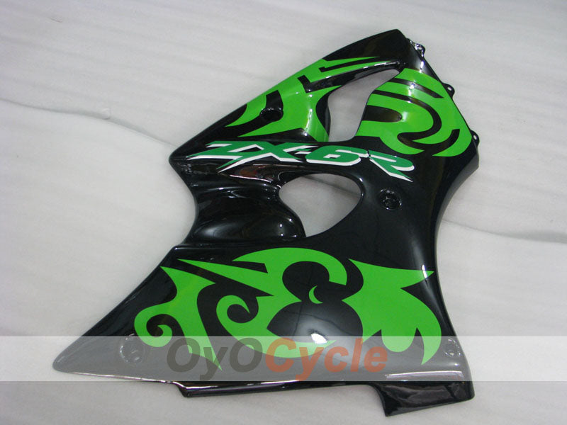 Injection Fairing kit for 00-02 NINJA ZX-6R - Green, Black - Factory Style #OYO87901704
