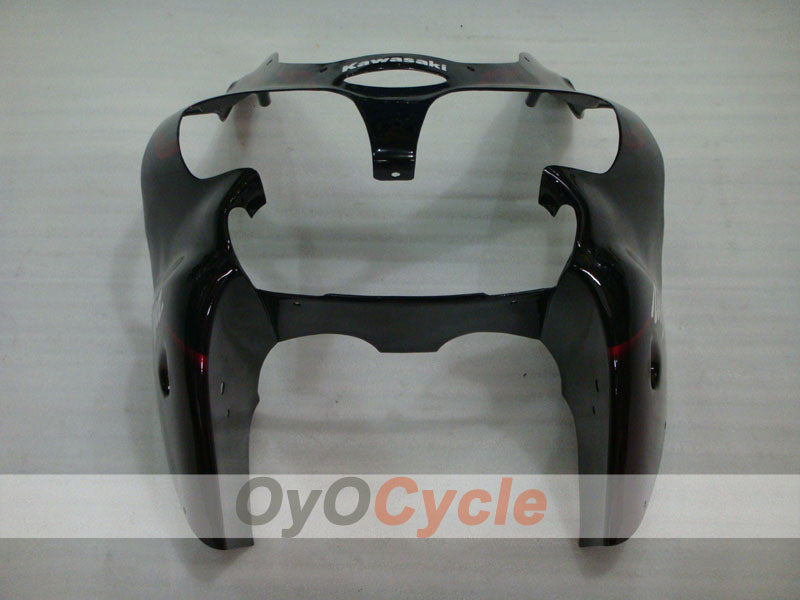 Injection Fairing kit for 00-02 NINJA ZX-6R - Red, Black - Flame #OYO87901711