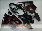 Injection Fairing kit for 00-02 NINJA ZX-6R - Red, Black - Flame #OYO87901711
