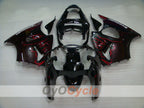 Injection Fairing kit for 00-02 NINJA ZX-6R - Red, Black - Flame #OYO87901711
