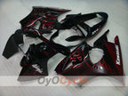 Injection Fairing kit for 00-02 NINJA ZX-6R - Red, Black - Flame #OYO87901711