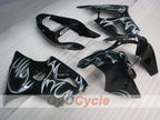 Injection Fairing kit for 00-02 NINJA ZX-6R - White, Black - Flame #OYO87901714