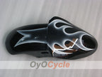 Injection Fairing kit for 00-02 NINJA ZX-6R - White, Black - Flame #OYO87901714