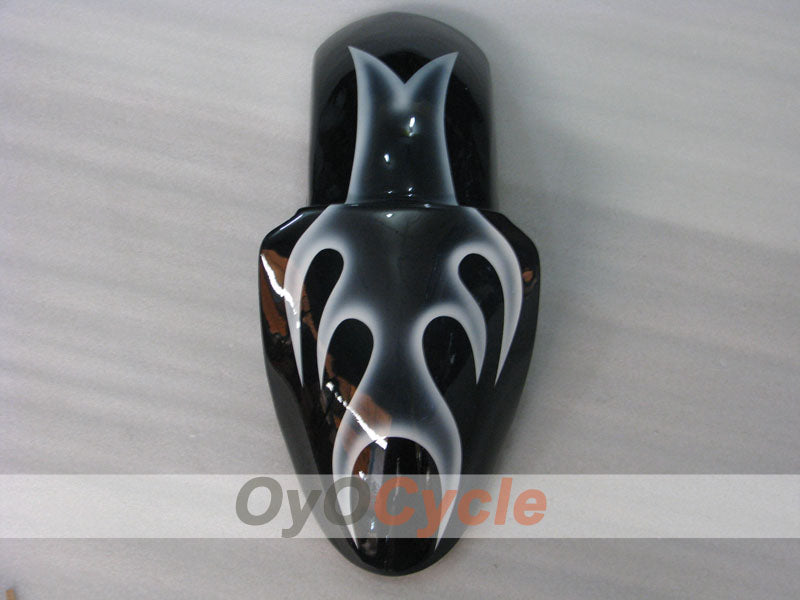 Injection Fairing kit for 00-02 NINJA ZX-6R - White, Black - Flame #OYO87901714