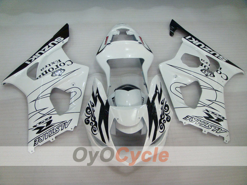 Injection Fairing kit for 03-04 GSX R1000 - White, Black - Corona #OYO87901727 Secondary image