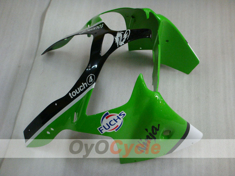 Injection Fairing kit for 00-02 NINJA ZX-6R - Green, Black - Nakano #OYO87901734