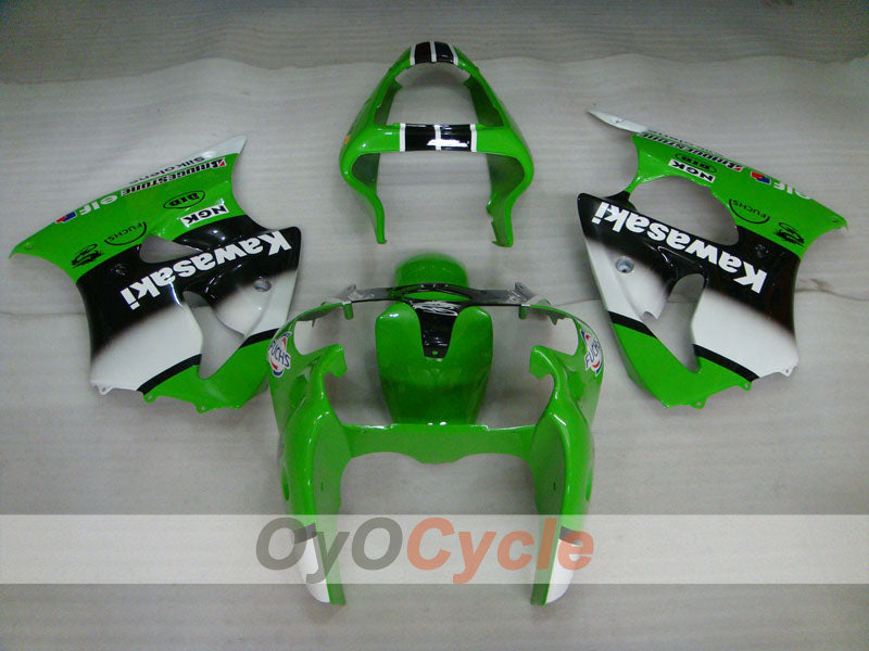 Injection Fairing kit for 00-02 NINJA ZX-6R - Green, Black - Nakano #OYO87901734