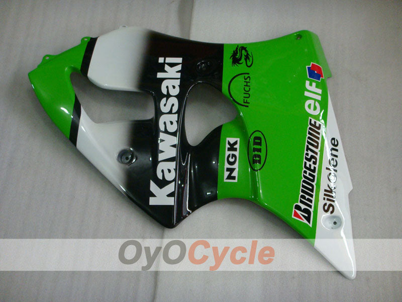 Injection Fairing kit for 00-02 NINJA ZX-6R - Green, Black - Nakano #OYO87901734