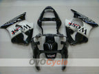 Injection Fairing kit for 00-02 NINJA ZX-6R - White, Black - West #OYO87901752
