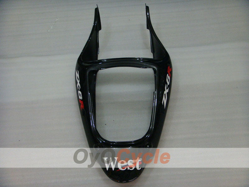 Injection Fairing kit for 00-02 NINJA ZX-6R - White, Black - West #OYO87901752