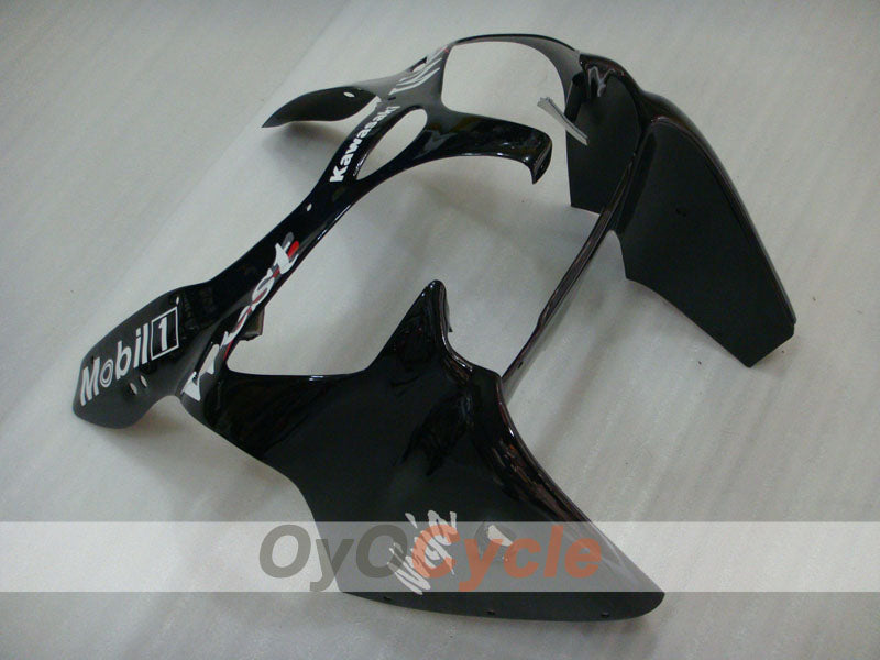 Injection Fairing kit for 00-02 NINJA ZX-6R - White, Black - West #OYO87901752