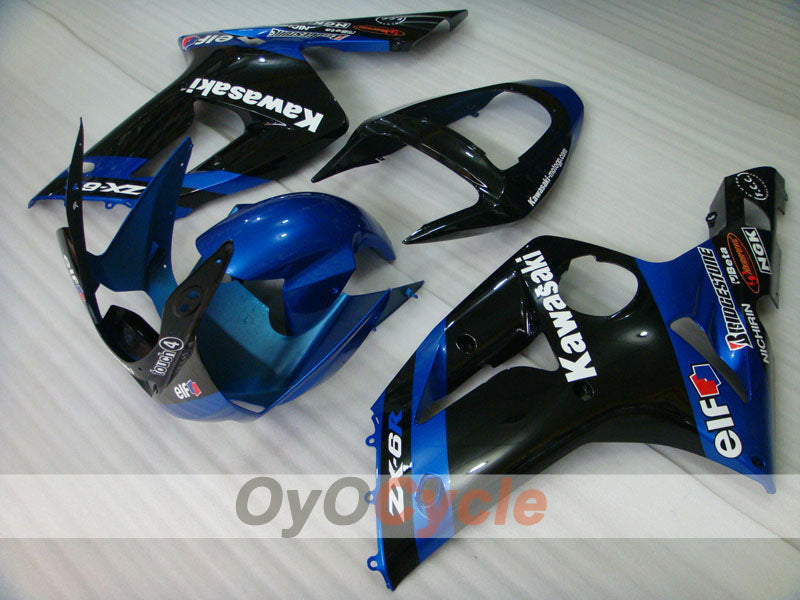 Injection Fairing kit for 03-04 NINJA ZX-6R - Blue, Black - Factory Style #OYO87901781
