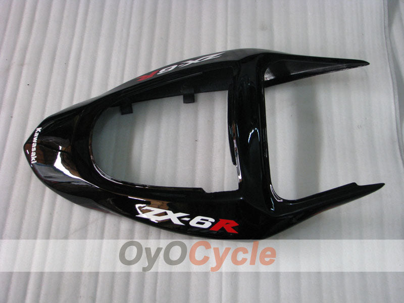 Injection Fairing kit for 03-04 NINJA ZX-6R - Red, Black - Flame #OYO87901804