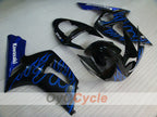 Injection Fairing kit for 03-04 NINJA ZX-6R - Purple, Black - Flame #OYO87901805