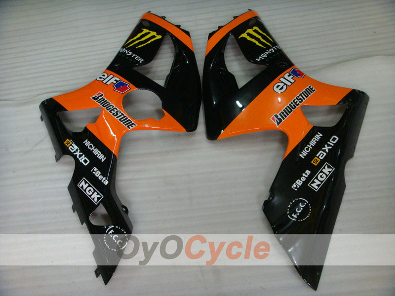 Injection Fairing kit for 03-04 NINJA ZX-6R - Orange, Black - Monster #OYO87901811