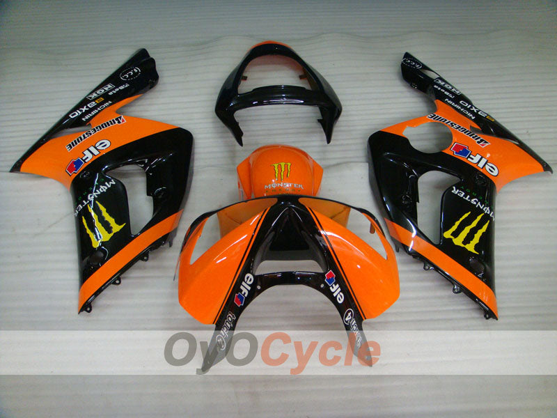 Injection Fairing kit for 03-04 NINJA ZX-6R - Orange, Black - Monster #OYO87901811 Secondary image