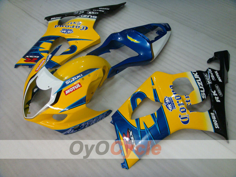 Injection Fairing kit for 03-04 GSX R1000 - Yellow, Blue - Corona #OYO87901823