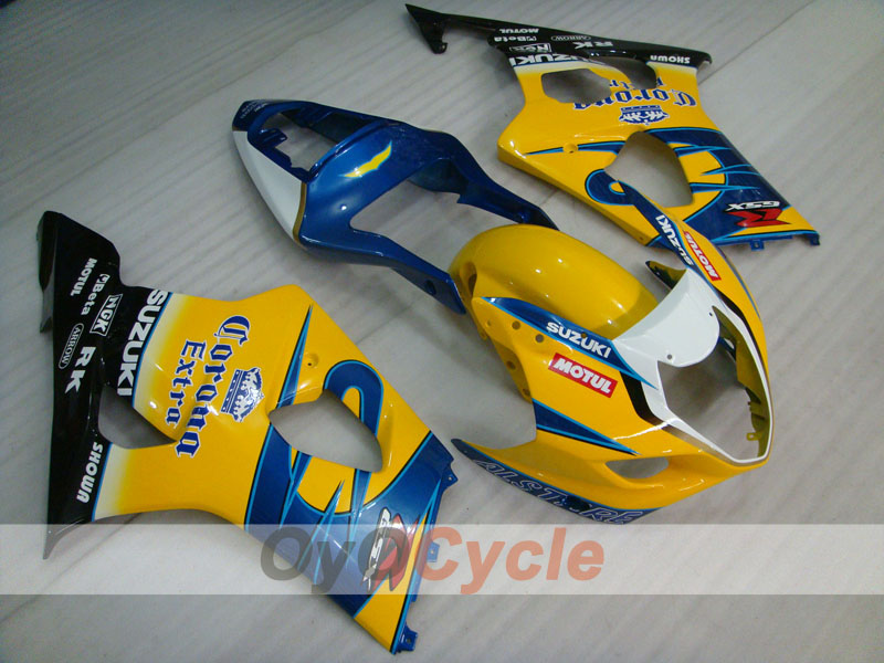 Injection Fairing kit for 03-04 GSX R1000 - Yellow, Blue - Corona #OYO87901823 Main image