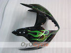 Injection Fairing kit for 03-04 GSX R1000 - Green, Black - Flame #OYO87901829