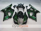 Injection Fairing kit for 03-04 GSX R1000 - Green, Black - Flame #OYO87901829