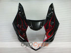 Injection Fairing kit for 03-04 GSX R1000 - Red, Black - Flame #OYO87901833