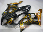 Injection Fairing kit for 03-04 GSX R1000 - Yellow, Black - Flame #OYO87901835