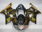 Injection Fairing kit for 03-04 GSX R1000 - Yellow, Black - Flame #OYO87901835