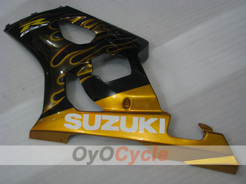 Injection Fairing kit for 03-04 GSX R1000 - Yellow, Black - Flame #OYO87901835