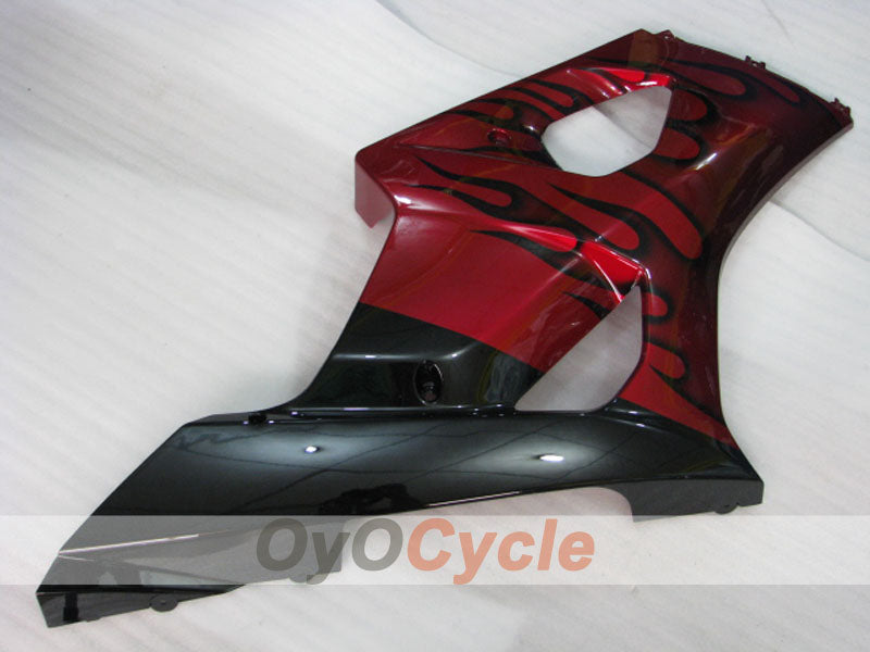 Injection Fairing kit for 03-04 GSX R1000 - Red, Black - Flame #OYO87901836