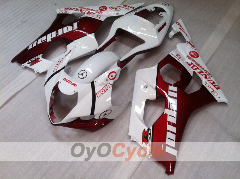 Injection Fairing kit for 03-04 GSX R1000 - Red, White - Jordan #OYO87901839 Secondary image