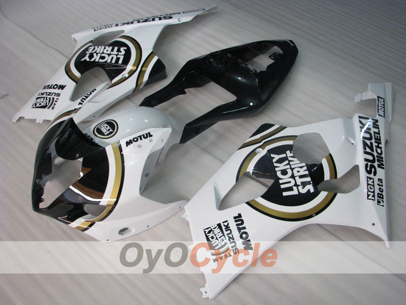 Injection Fairing kit for 03-04 GSX R1000 - White, Black - Lucky Strike #OYO87901840