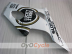 Injection Fairing kit for 03-04 GSX R1000 - White, Black - Lucky Strike #OYO87901840