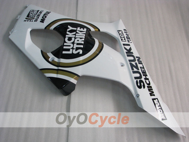 Injection Fairing kit for 03-04 GSX R1000 - White, Black - Lucky Strike #OYO87901840
