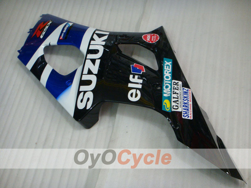 Injection Fairing kit for 03-04 GSX R1000 - White, Black - MOTOREX #OYO87901845