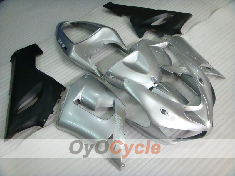 Injection Fairing kit for 05-06 NINJA ZX-6R - Black, Silver - Factory Style #OYO87901850