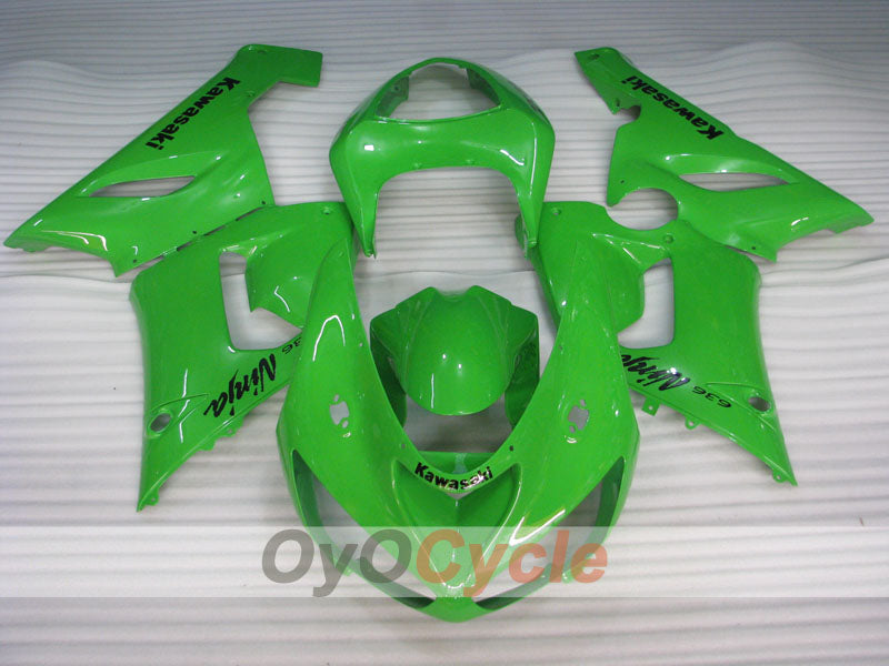 Injection Fairing kit for 05-06 NINJA ZX-6R - Green - Factory Style #OYO87901854 Secondary image
