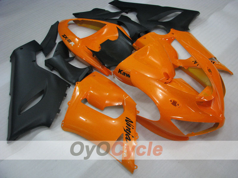 Injection Fairing kit for 05-06 NINJA ZX-6R - Orange, Black - Factory Style #OYO87901856