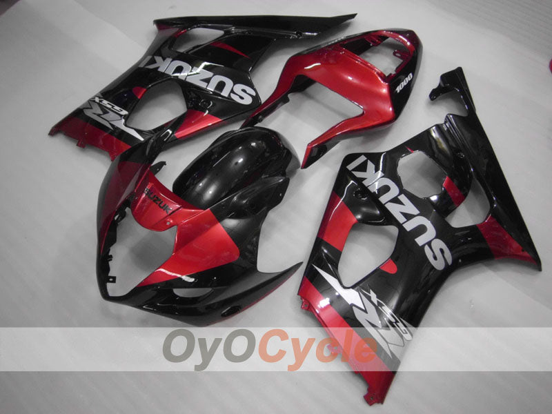 Injection Fairing kit for 03-04 GSX R1000 - Red, Black - Factory Style #OYO87901861